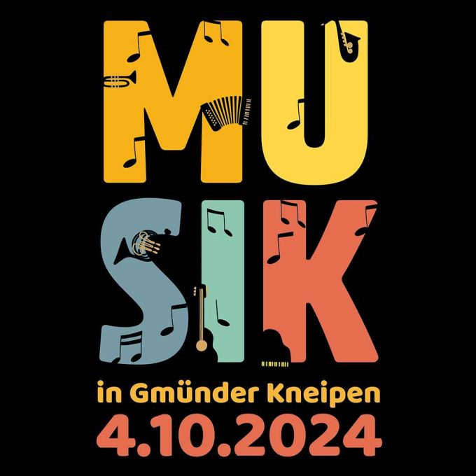Musik in Gmünder Kneipen 2024 — Printgestaltung, zoodesign
